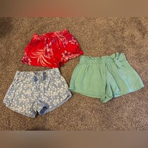 Stylish Kids Shorts Set - Red, Blue, Green